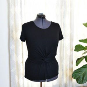 Black Anthropologie Twist Tie Tee